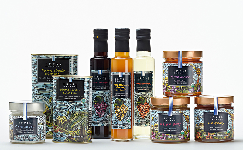 田園插畫風格的橄欖油包裝設計-畫一樣的產品包裝設計-好看的食用油包裝設計-專業的食用橄欖油包裝設計-杭州包裝設計公司