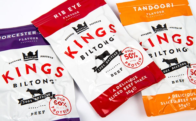 國王牌牛肉干包裝設計，休閑食品的良配