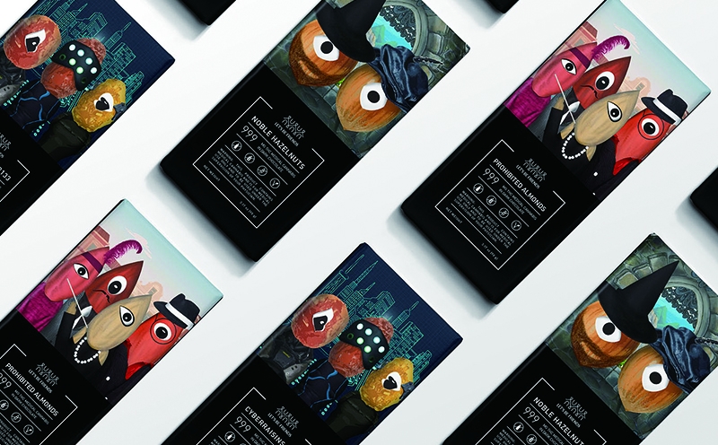 休閑食品包裝設計，巧克力包裝設計，趣味巧克力包裝設計，杭州石特設計