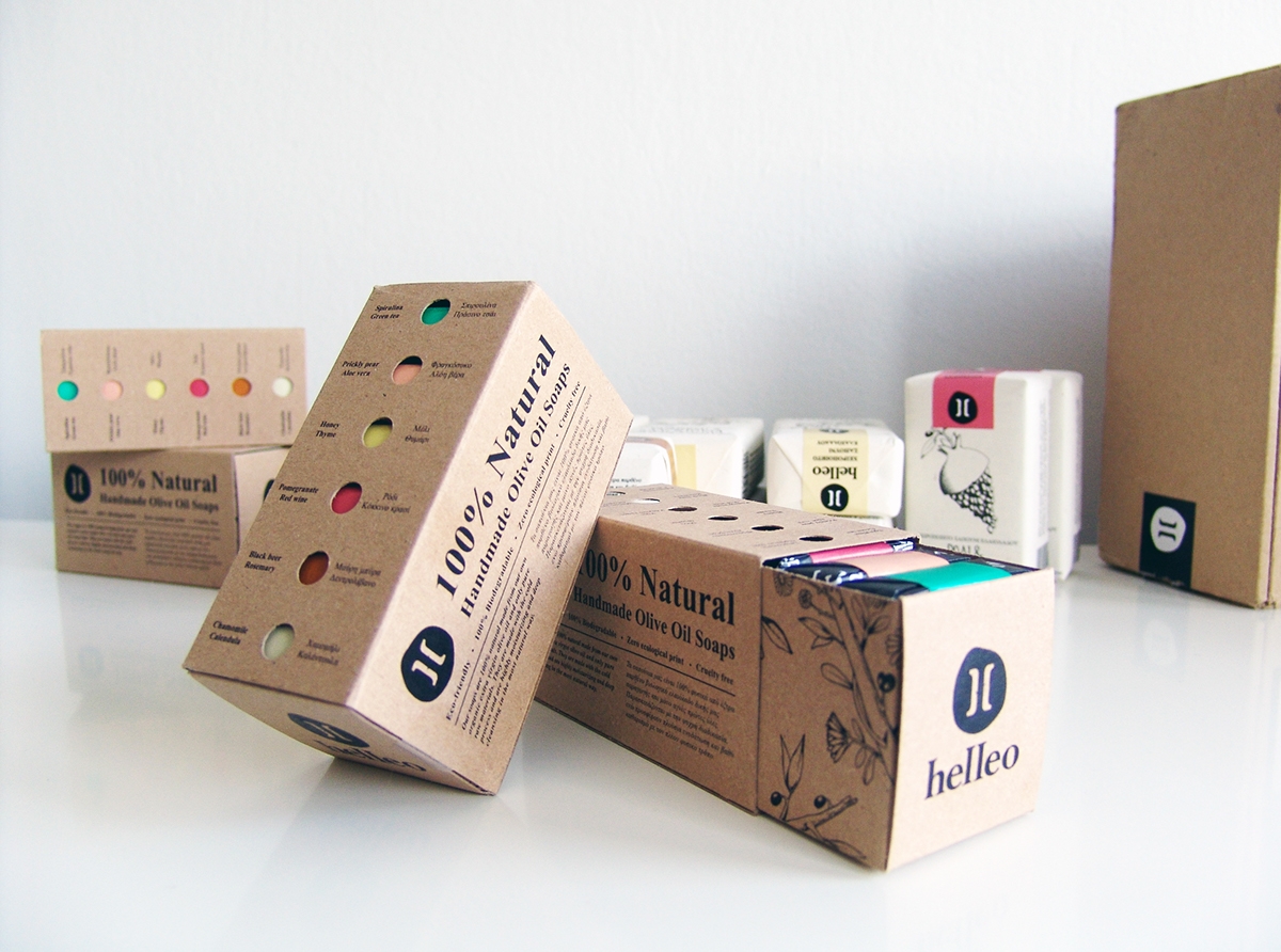 Helleo天然肥皂系列品牌包裝設計，六個肥皂，六個故事