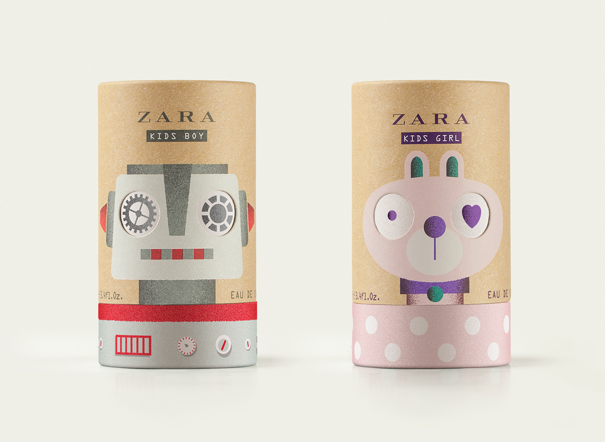 兒童化妝品之家-Zara嬰兒兒童香水包裝設計